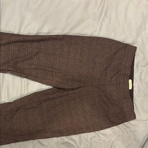Max Studio Brown Plaid Trousers